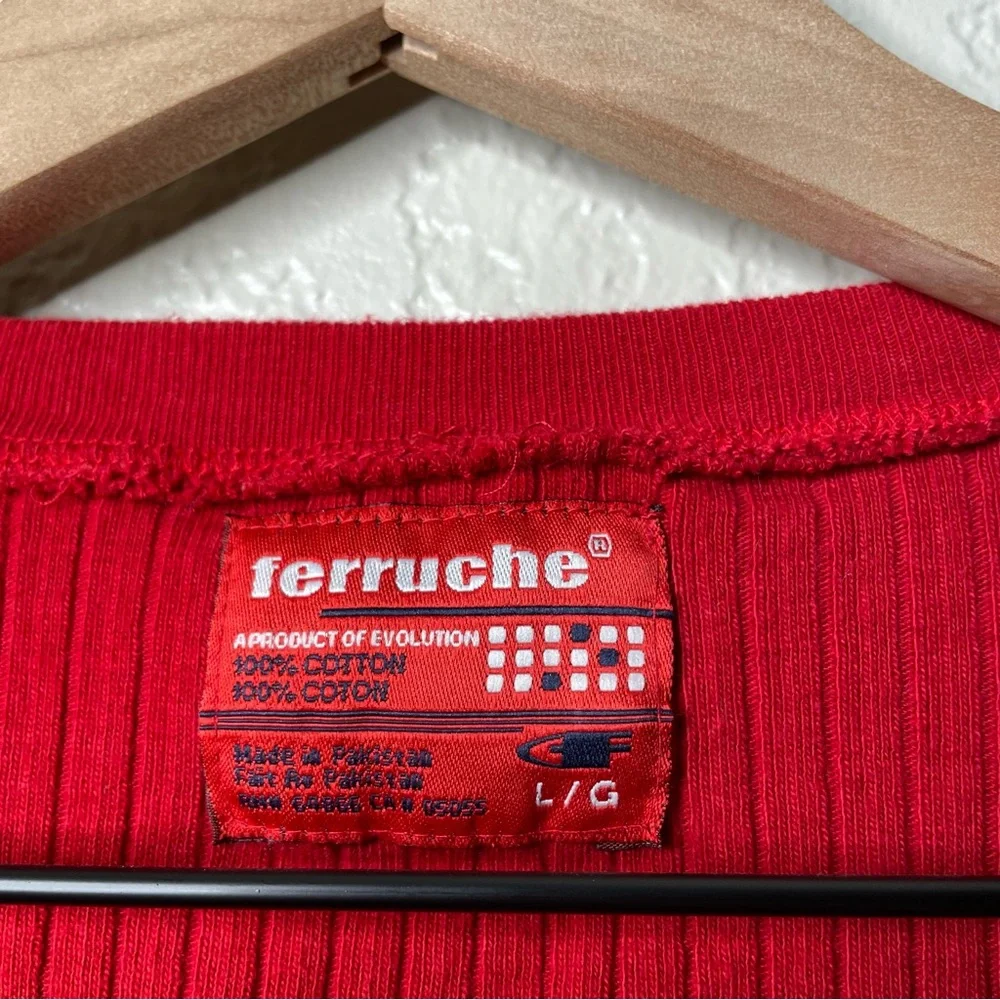 90s Ferruche Red Vest 100% Cotton